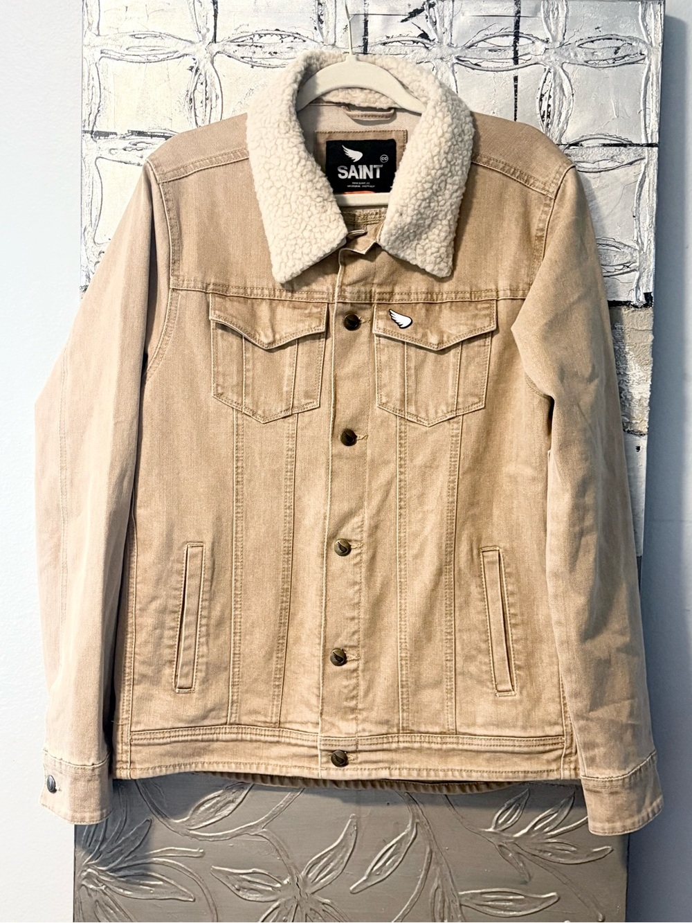 Saint Morta Camel Denim Trucker Jacket